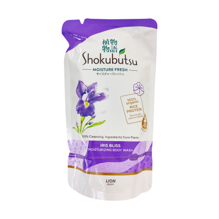 SHOKUBUTSU Body Wash Moisture Fresh Iris Bliss Refill 500g