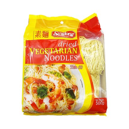 SINGLONG Dried Vegetarian Noodles (Thin) 500g