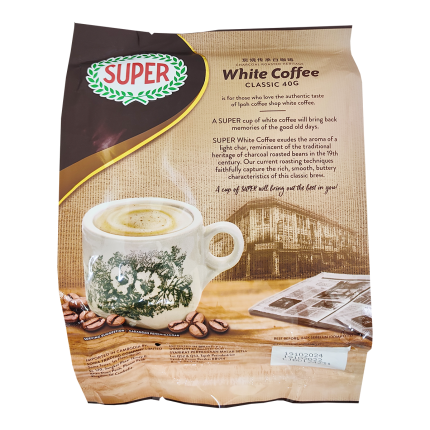 SUPER Charcoal 3in1 Roasted White Coffee 15x35g