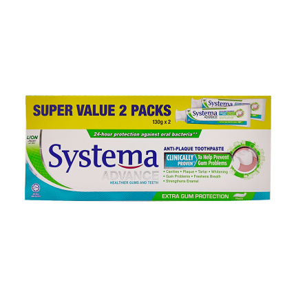 SYSTEMA Toothpaste Extra Gum Protection Twin Pack 2x130g