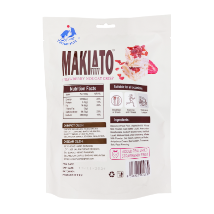 TWINFISH Makiato Strawberry Nougat Crisp 150g