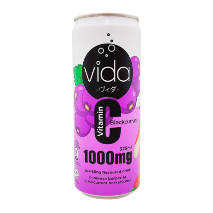VIDA Vitamin C Blackcurrant Sparkling Drink 325ml