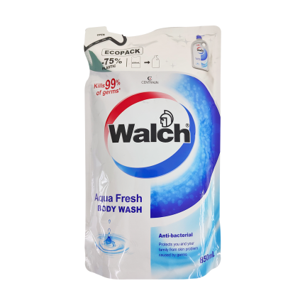 WALCH Anti Bacterial Body Wash Aqua Fresh Refill 850ml