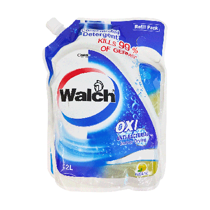 WALCH Liquid Detergent Anti Bacterial Fresh Lemon Refill 2L
