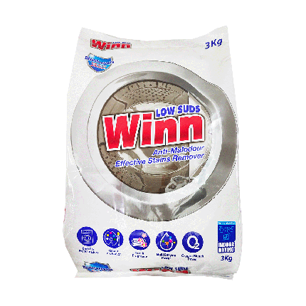 WINN Detergent Powder Low Suds Indoor Drying 3kg