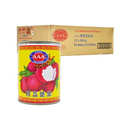 AAA Edible Lychees 12x565g (Carton)