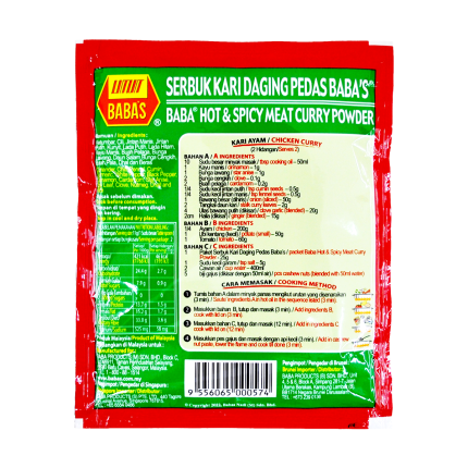 BABA'S Serbuk Ayam Hot and Spicy 25g