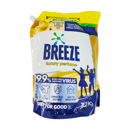 BREEZE Liquid Detergent Luxury Perfume Refill 3.2kg