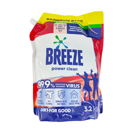 BREEZE Liquid Detergent Power Clean Refill 3.2kg