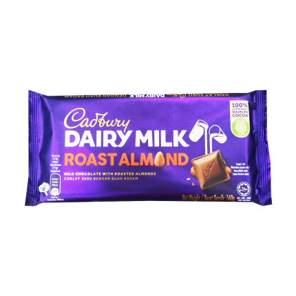 CADBURY Dairy Milk Chocolate Roast Almond 160g