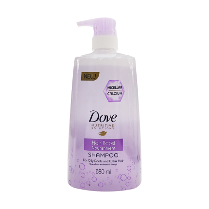 DOVE Hair Shampoo Hair Boost Nourishment for Oily Roots and Weak Hair 680ml