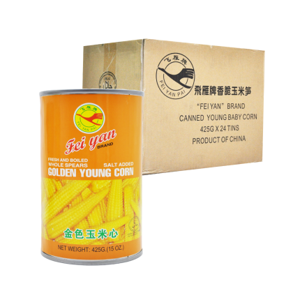 FEI YAN PAI Golden Young Corn 24x425g (Carton)