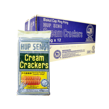 HUP SENG Ping Pong Cream Crackers 12x428g (Carton)