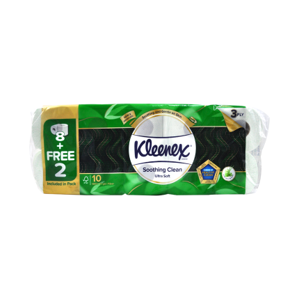 KLEENEX Soothing Clean Ultra Soft Bathroom Tissue 10 Roll