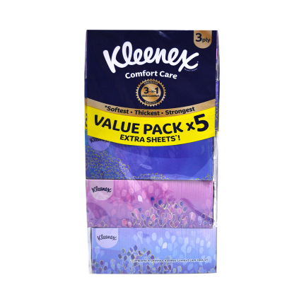 KLEENEX Comfort Care Box 3ply 5x90&#039;s