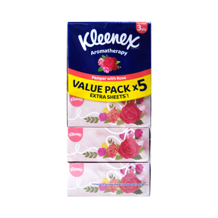 KLENEX Aromatherapy Rose Box 3ply 5x80&#039;s