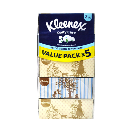 KLEENEX Daily Care Vintage Box 2ply 5x120&#039;s