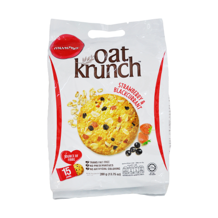 MUNCHY&#039;S Oat Krunch Breakfast Strawberry and Blackcurrant 15x26g