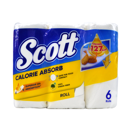 SCOTT Calorie Absorb Kitchen Towel 6x50S