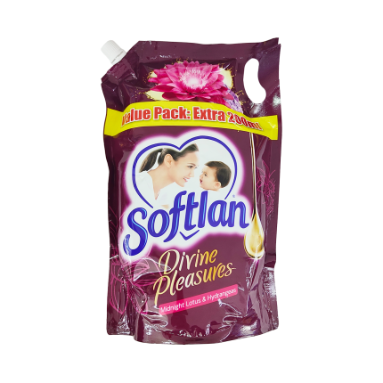 SOFTLAN Fabric Softener Divine Pleasures Midnight Lotus &amp; Hydrangeas Refill 1.5L