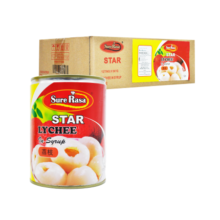 SURE RASA Star Lychees 12x567g (Carton)